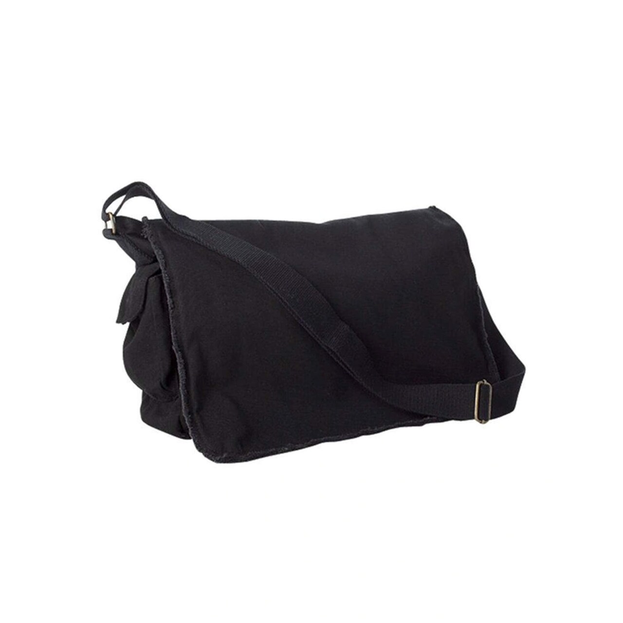 Authentic Pigment® Pigment Dyed Canvas Messenger Bag with Magnetic Flap and Zipper Pockets